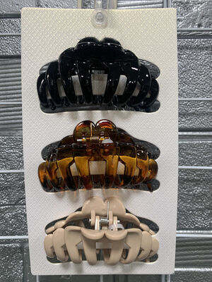 Multicolor Large Plastic Hair Clips Practical Elegant Fashionable