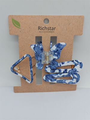 Hollow Triangle Acrylic Hair Accessories Butterfly Hairpin Multi Function