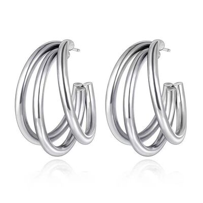 Silvery Hoop Fashion Earring for Your Requirements