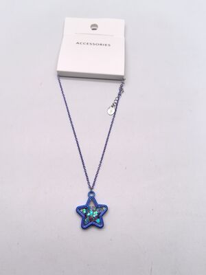 Blue Star Pendant Silver Necklace for Your Style
