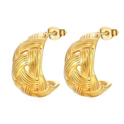 Vintage Abstract Golden And Silver Earrings Classic Style Fashion Jewellery Earrings