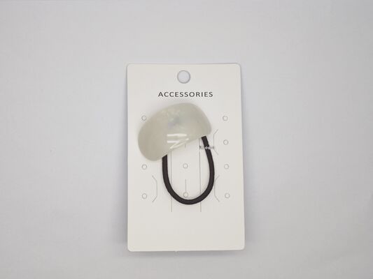 White Acrylic Hair Tie Used in Various Occassion