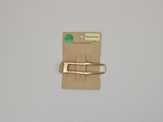 Golden Recycled Metal Hair Clip Perfect for Daily and Geometric Styling
