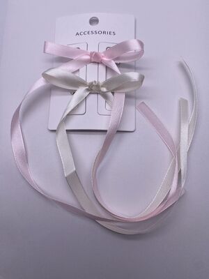 2-Packs of Bow Knot Hair Clips for Kids Autumn Season Essential