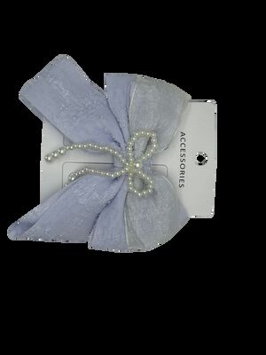 Fabric Hair Accessories Bow Pearl Streamer Hairpin for Parties