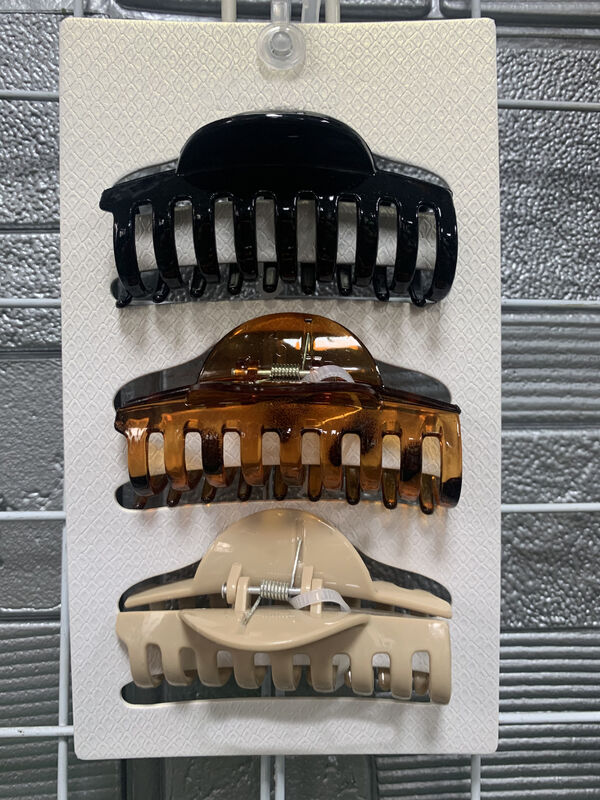 Durable Big Plastic Hair Accessories Claws Black Brown Color