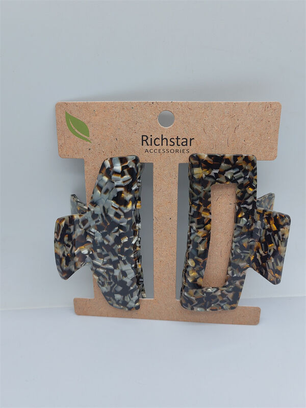 Rectangle Acetate Claw Clip Lightweight Durable For Thick Hair